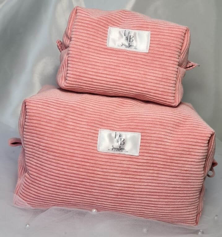 conjunto dos neceseres pana rosa